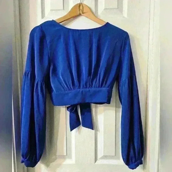 NWT BY THE WAY Yasmin Tie Back Crop Top - Picture 2 of 6